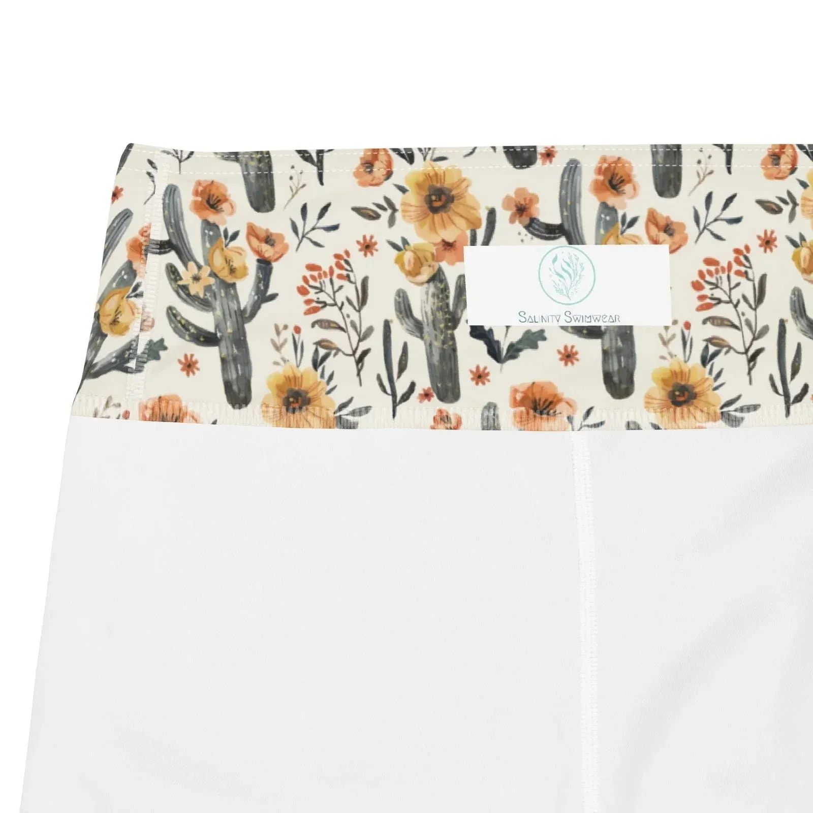 Cactus Sunflower Capri Swim Leggings