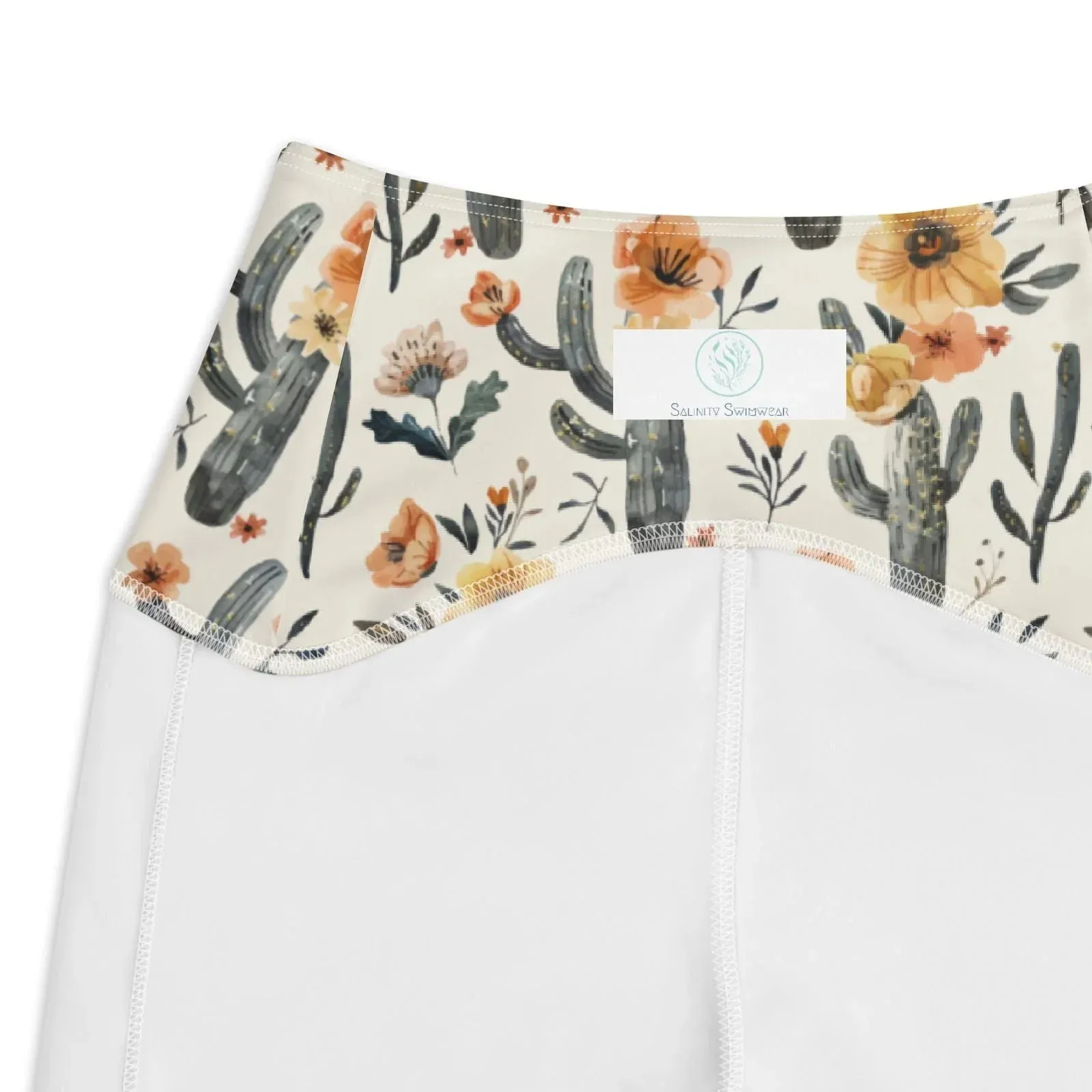 Cactus Sunflower Eco Swim Leggings With Pockets
