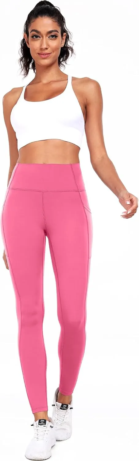 CADMUS Soft Workout Pants for Women High Waisted Ankle Yoga Leggings with Two Pockets