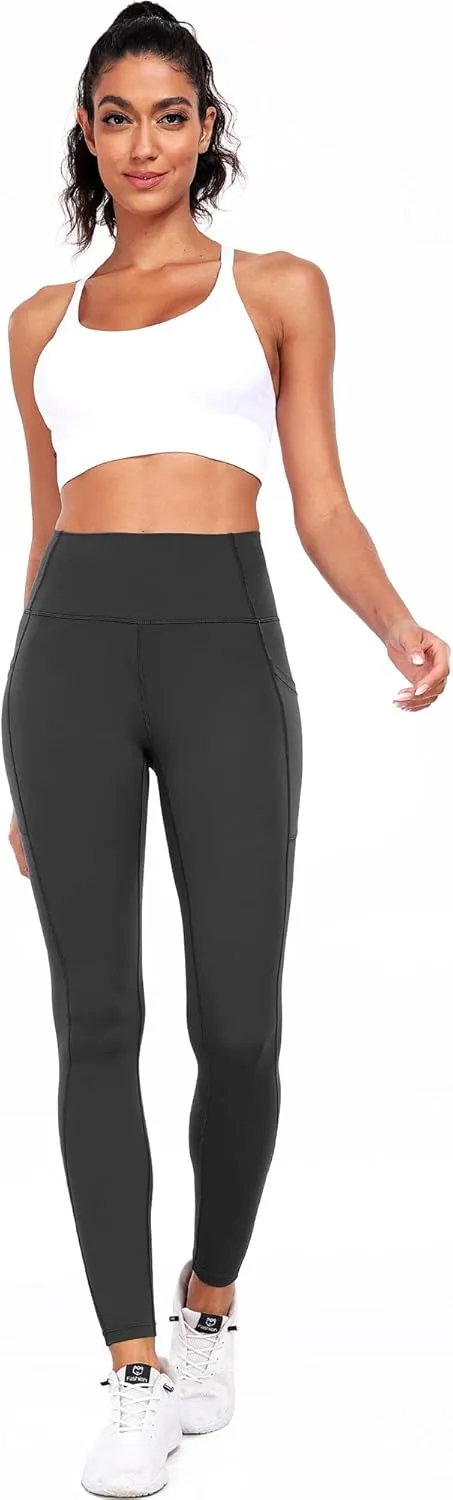 CADMUS Soft Workout Pants for Women High Waisted Ankle Yoga Leggings with Two Pockets