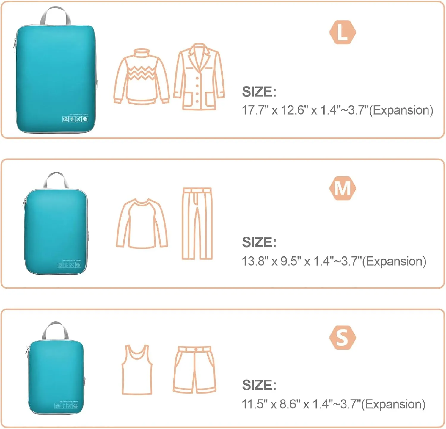 Cambond Compression Packing Cubes for Travel Women - Travel Bags Luggage Organizers Travel Essentials Compression Cubes for Travel Carry on Suitcases