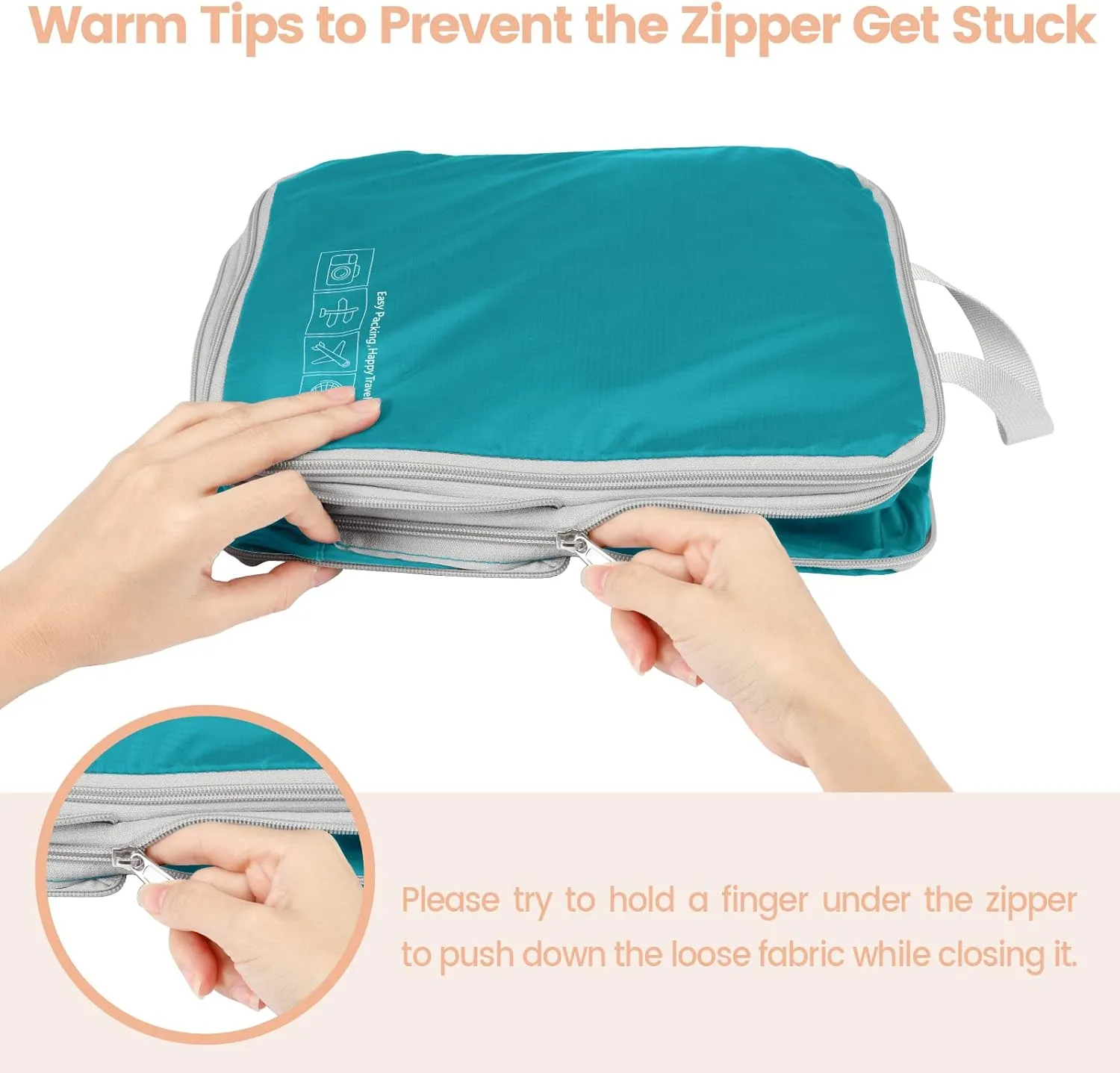 Cambond Compression Packing Cubes for Travel Women - Travel Bags Luggage Organizers Travel Essentials Compression Cubes for Travel Carry on Suitcases