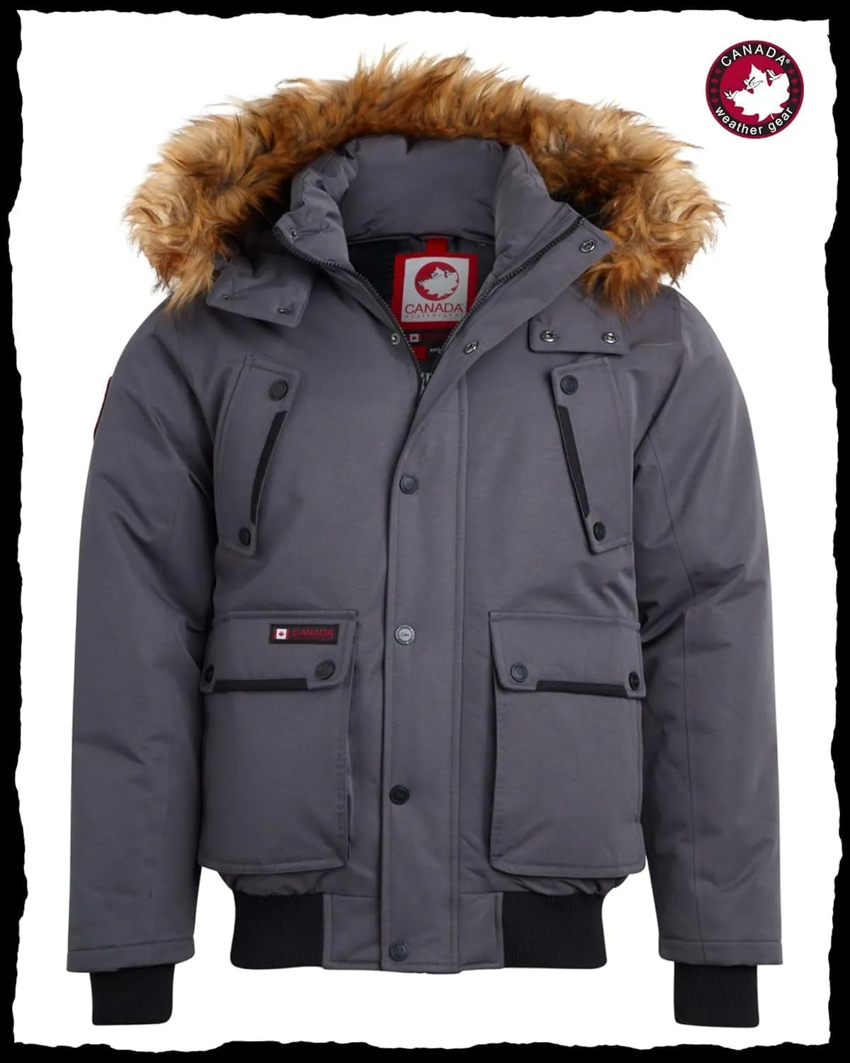 CANADA WEATHER GEAR Mens Big & Tall Winter Jacket - Heavyweight Bomber Parka Coat Jacket for Big and Tall Men (Sizes: M-5X)