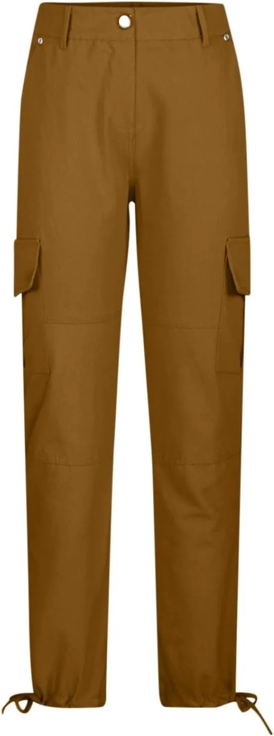 Cargo Joggers for Women Lightweight High Waist Hiking Pants Casual Button Pockets Athletic Travel Pants Trousers
