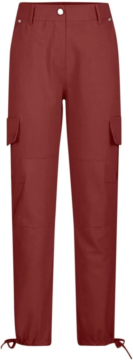 Cargo Joggers for Women Lightweight High Waist Hiking Pants Casual Button Pockets Athletic Travel Pants Trousers