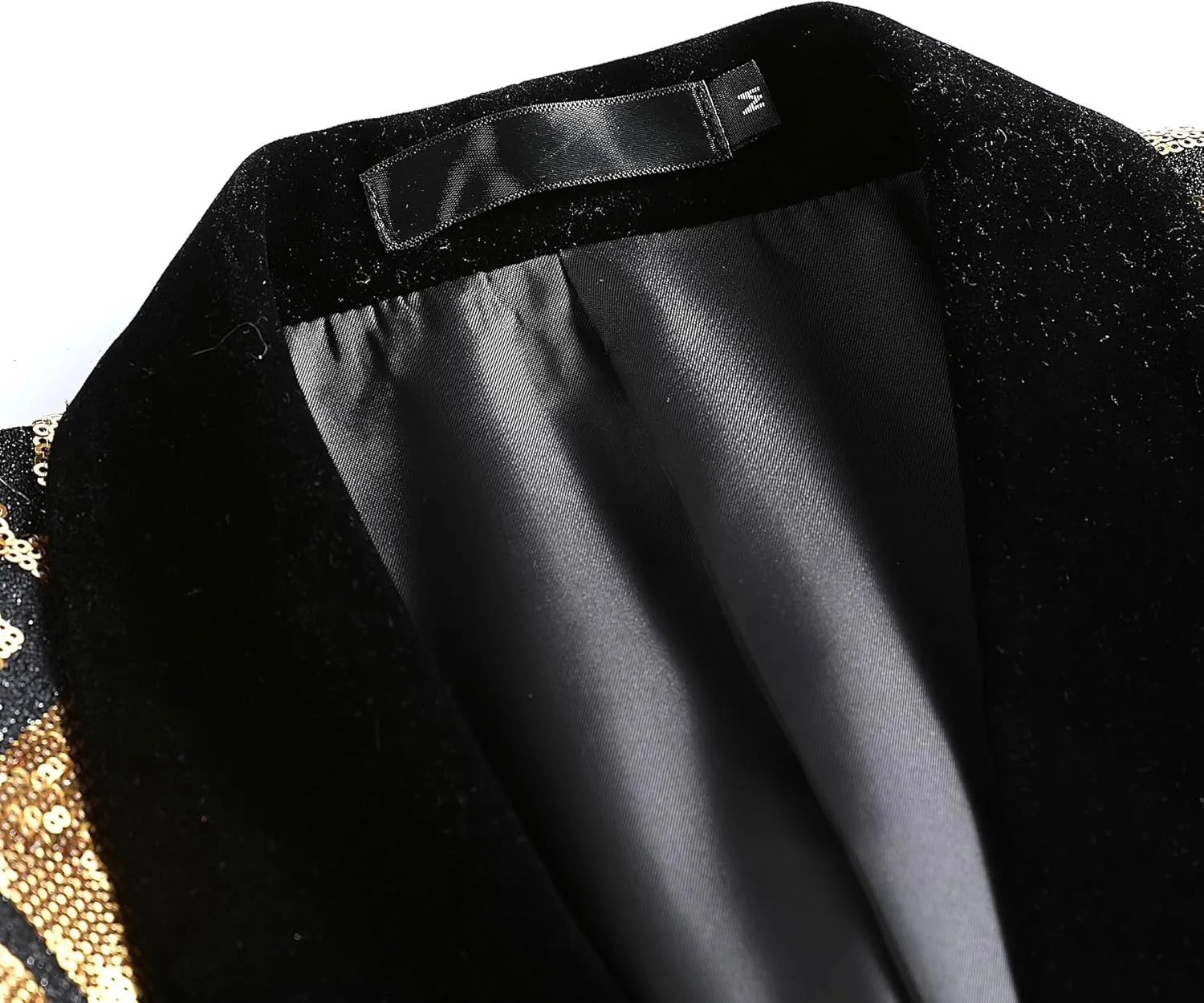 Cloudstyle Men's 2-Piece Suit Casual 1 Button Slim Fit Prom Suit Stylish Sequin