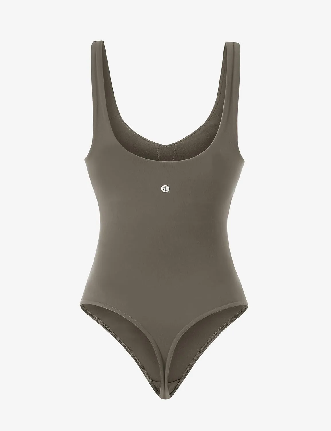 Colorfulkoala Women's Dreamlux V-Neck Seamless Bodysuit with Built in Bra Sexy Sleeveless Tank Tops