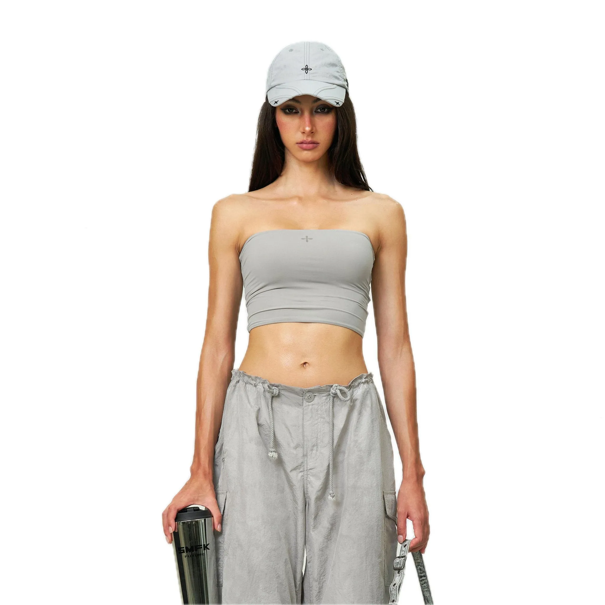 Compass Hug Skin Tube Top Gray