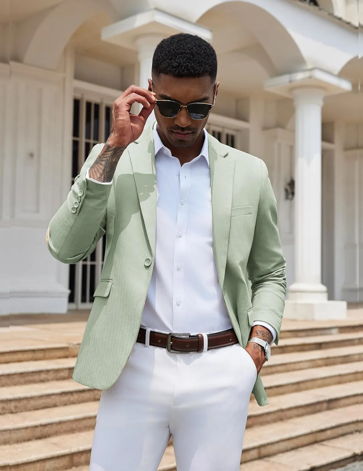COOFANDY Mens Casual Blazer Slim Fit Sport Coats One Button Stylish Business Suit Jacket
