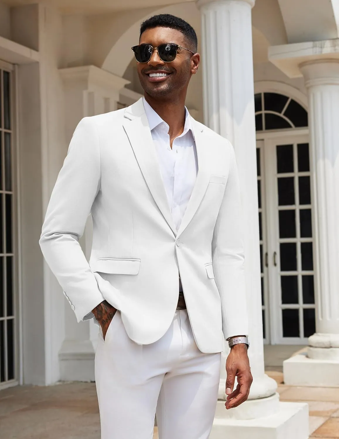 COOFANDY Mens Casual Blazer Slim Fit Sport Coats One Button Stylish Business Suit Jacket