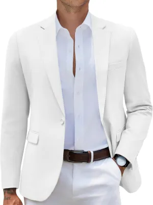 COOFANDY Mens Casual Blazer Slim Fit Sport Coats One Button Stylish Business Suit Jacket