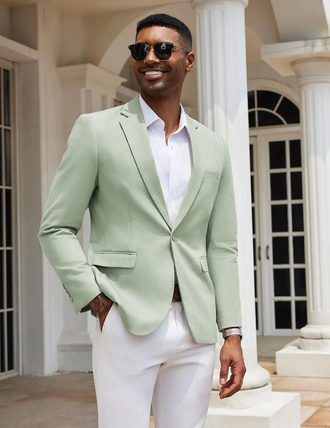 COOFANDY Mens Casual Blazer Slim Fit Sport Coats One Button Stylish Business Suit Jacket