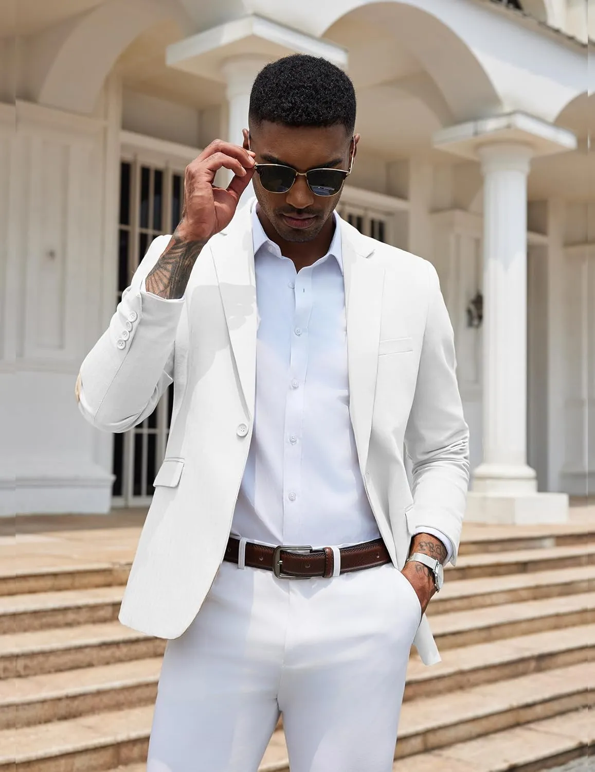 COOFANDY Mens Casual Blazer Slim Fit Sport Coats One Button Stylish Business Suit Jacket