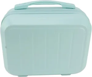 Cosmetic Bag, 14 Inch Stylish and Portable Cosmetic Case for Travel (Greenish Blue)