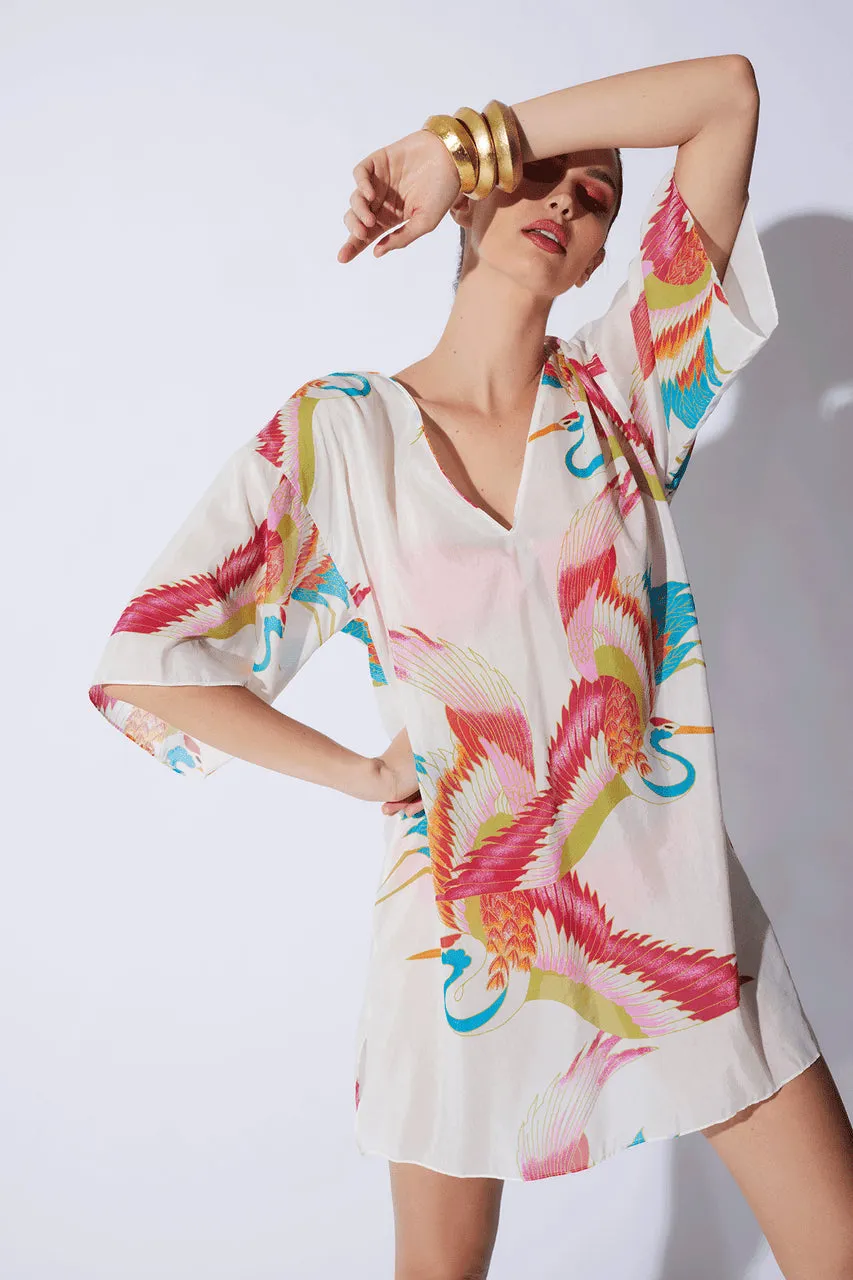 Crane Cotton Silk Sheer Tunic