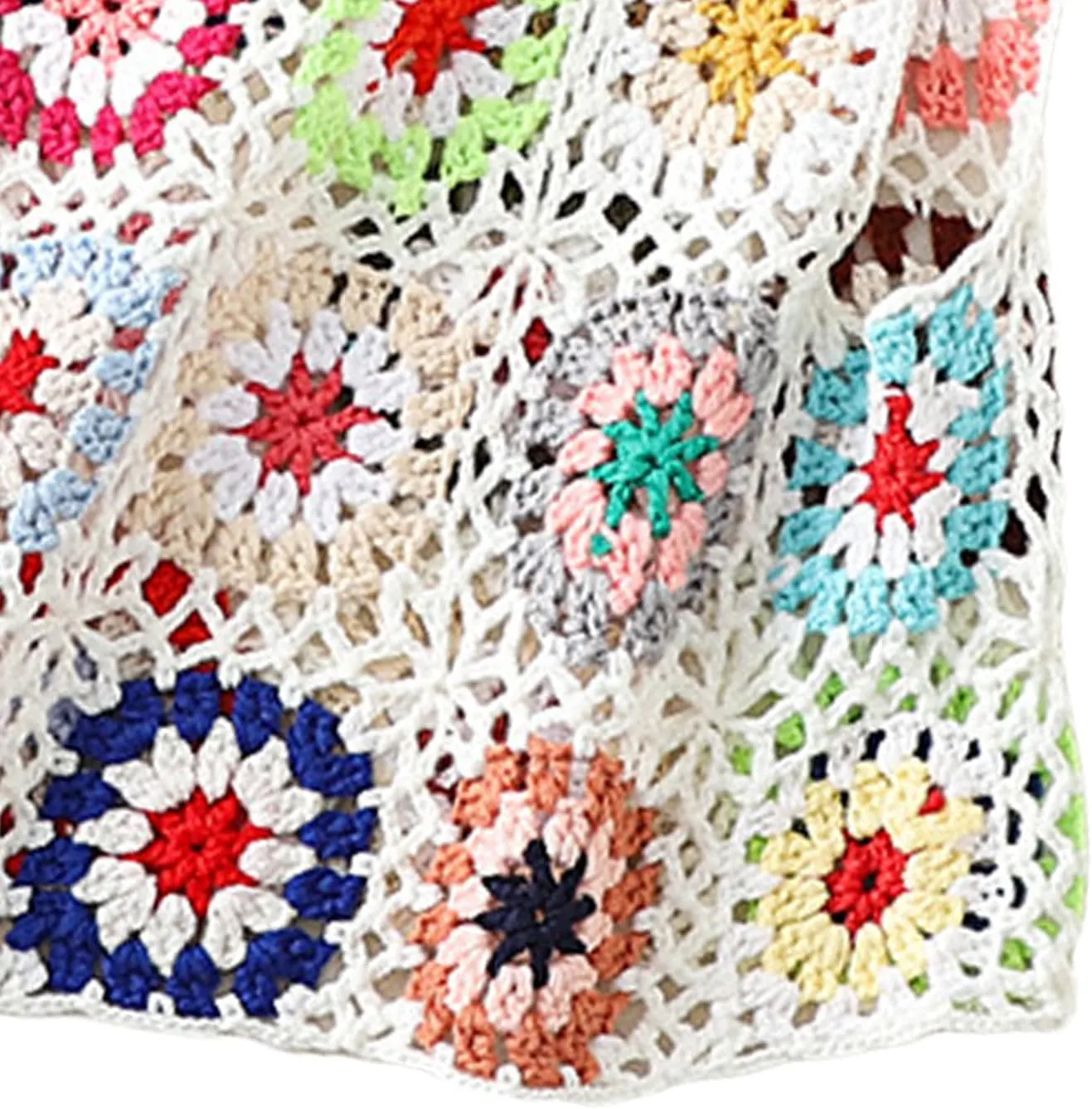 Crochet Tops Women Y2k Knit Vest Tank Top Knitted Daisy Camisole Hollow Out Crochet Crop Tops Summer Clothes