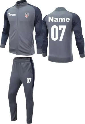 Custom Track Jackets and Pant Personalized Tracksuit Soccer Jersey with Team Name Number for Men Women Boy