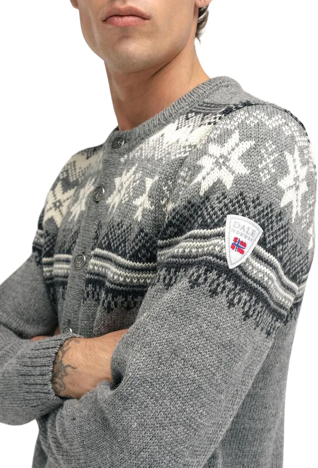 Dale of Norway Veafjord Masculine Cardigan - Men Cardigan Sweater - Regular-Fit