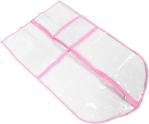 Dance Costume Garment Bag Transparent Dress Storage Bag with Pockets Cover for Dance Uniforms Costumes and Travel Clothes Organizer