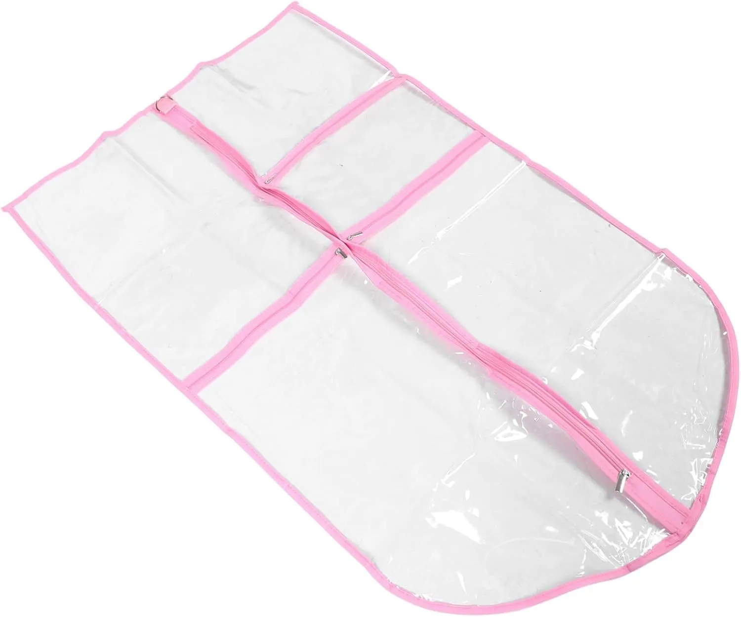 Dance Costume Garment Bag Transparent Dress Storage Bag with Pockets Cover for Dance Uniforms Costumes and Travel Clothes Organizer