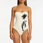 Darla - Floral Bandeau One-Piece Swimsuit Set