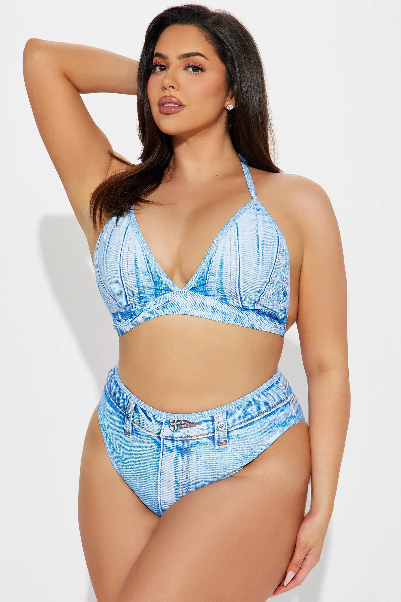 Dasha Denim Print 2 Piece Bikini - Denim
