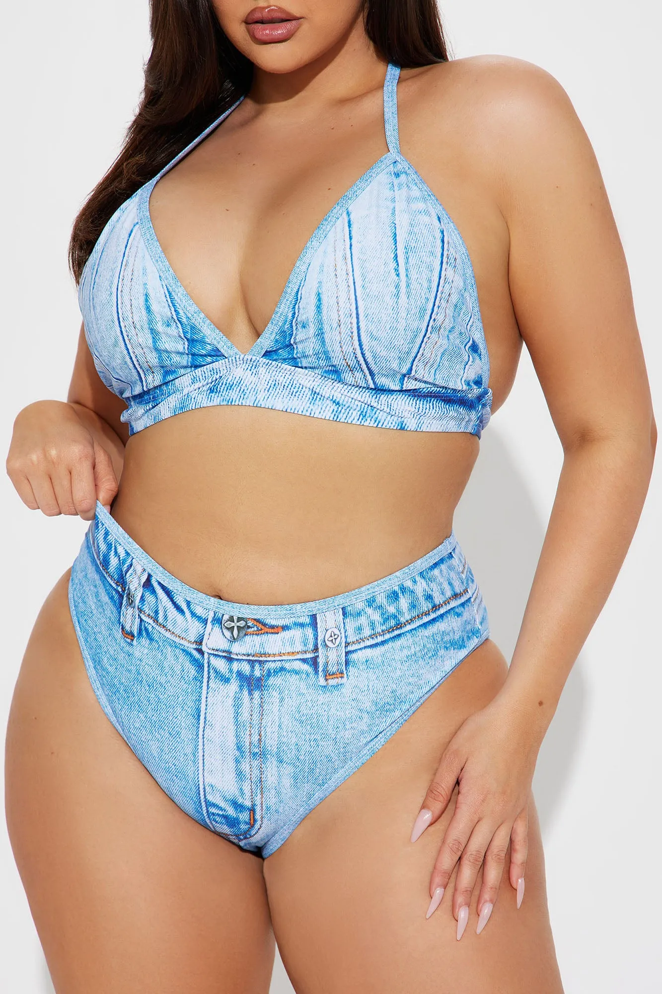 Dasha Denim Print 2 Piece Bikini - Denim