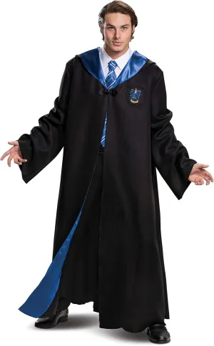Disguise Harry Potter Harry Potter Ravenclaw Robe, Official Wizarding World Adult Halloween Accessory Costume Outerwear, Black & Blue, XXL 50-52 US