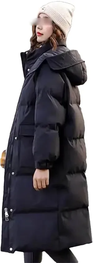 Down Padded Jacket Women's Winter Loose Cotton-Padded Coat Mid-Length Padded Jacket Bread Coat