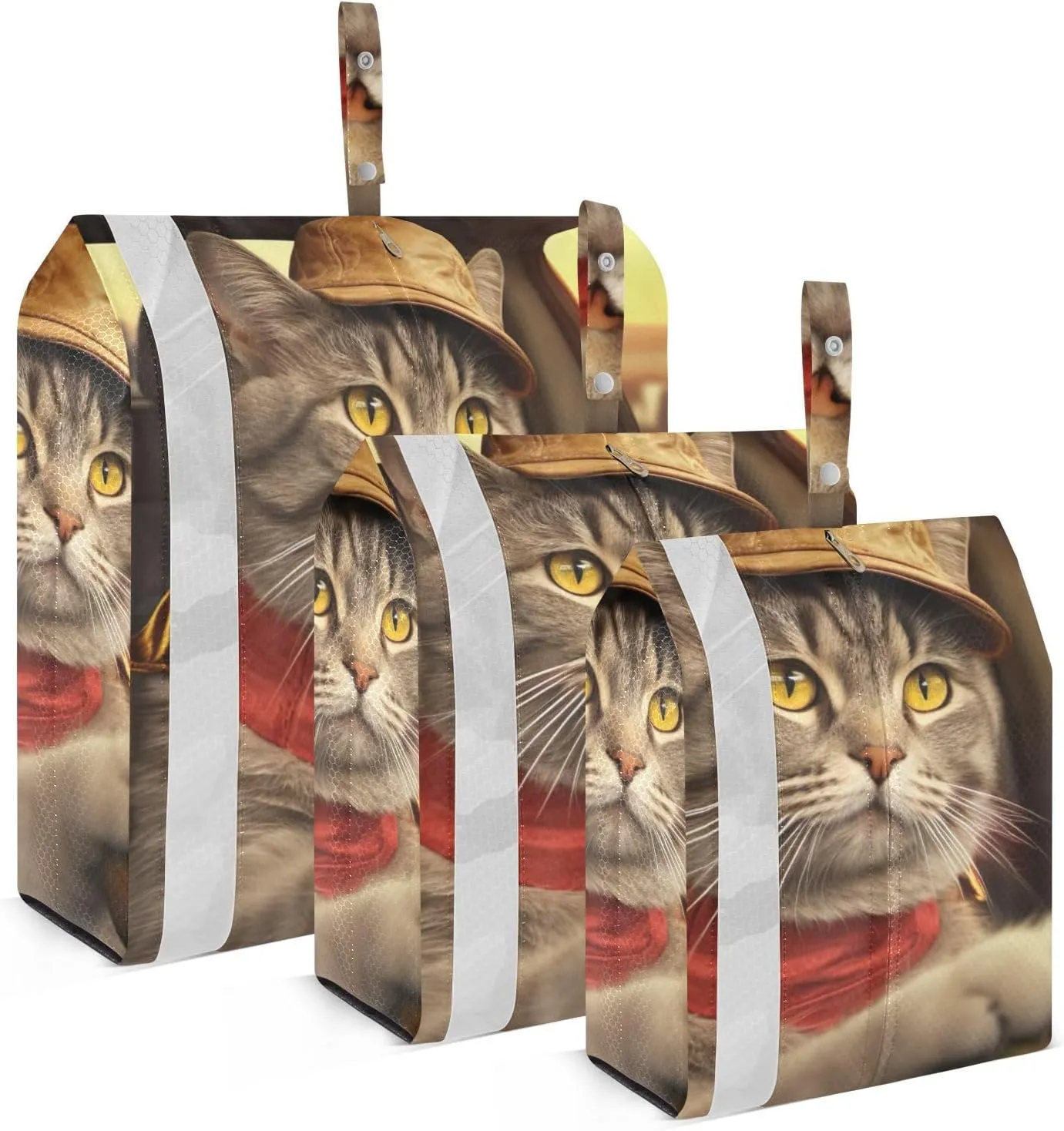 Driver Cat Compression Packing Cubes, 3pcs Compressible Expandable Travel Packing Organizer, Travel Cubes for Suitcase Carry On