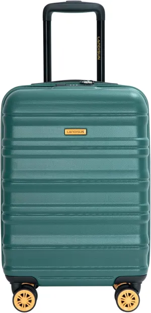Durable and Stylish 18.5" Carry On Luggage with TSA Lock, 360 Spinner Wheels, Dark Green