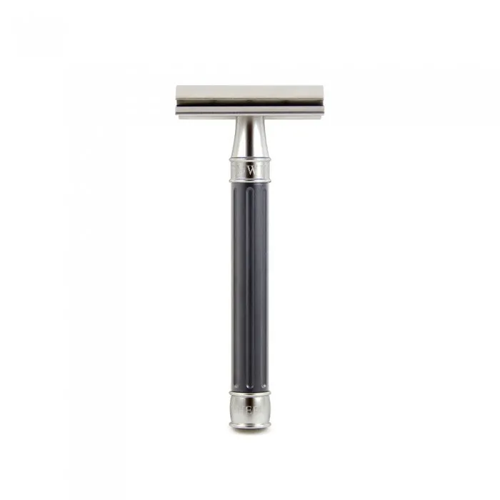 Edwin Jagger - 3ONE6 Stainless Steel Gunmetal Double Edge Safety Razor - DESSGA5BL