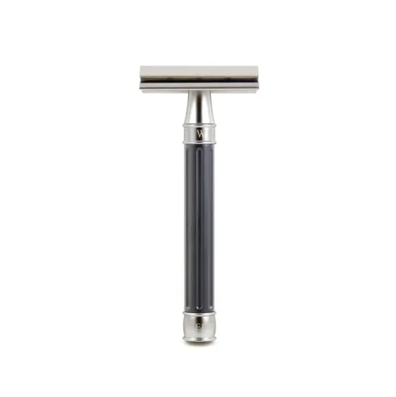Edwin Jagger - 3ONE6 Stainless Steel Gunmetal Double Edge Safety Razor - DESSGA5BL