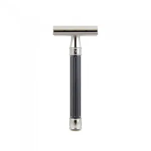 Edwin Jagger - 3ONE6 Stainless Steel Gunmetal Double Edge Safety Razor - DESSGA5BL