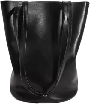 Elegant Women's Bucket Bag Pu Leather Shoulder Crossbody Bag Stylish Design Hobo Bag Purse