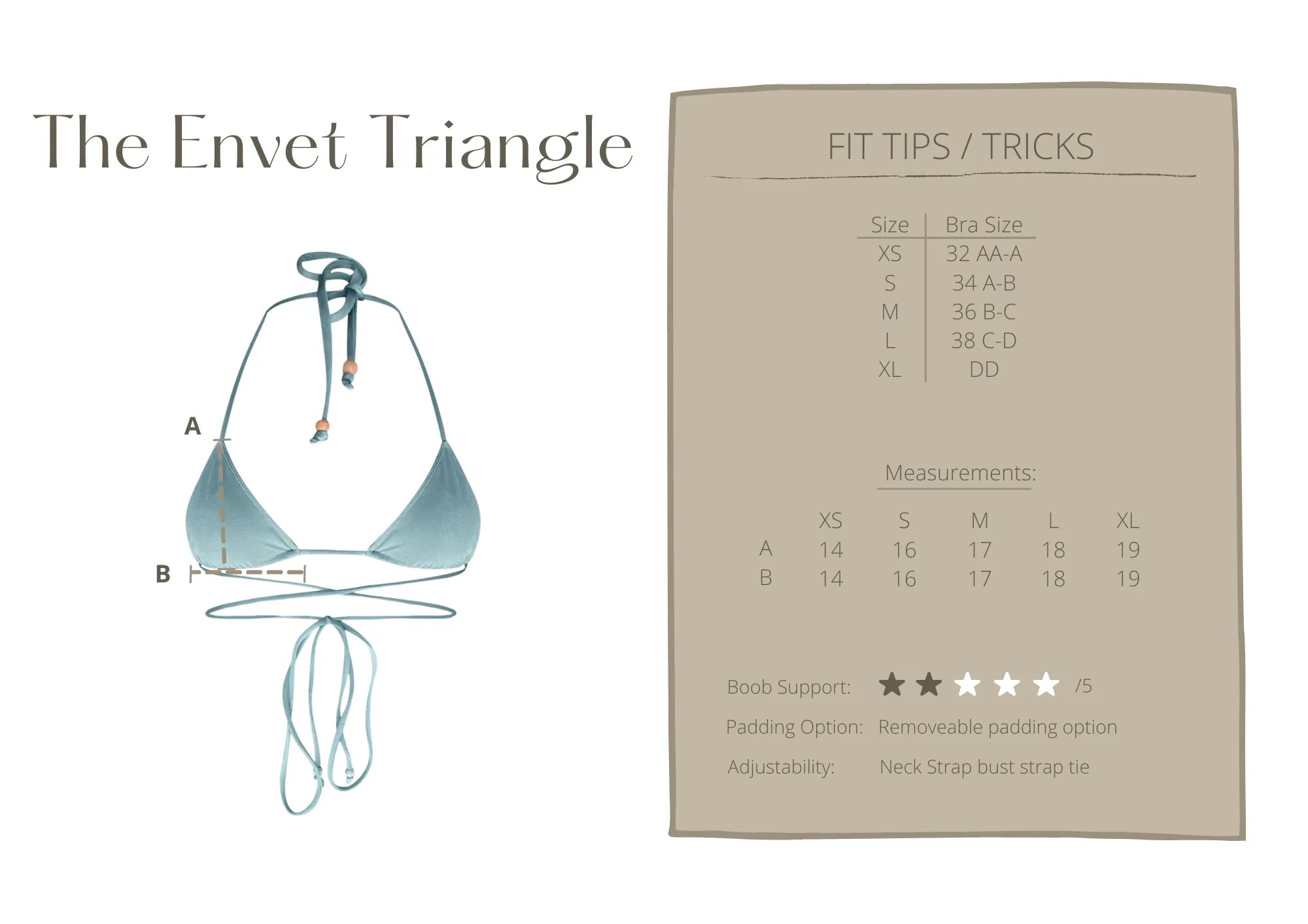 Envet Triangle Top | Sage (LAST XL)