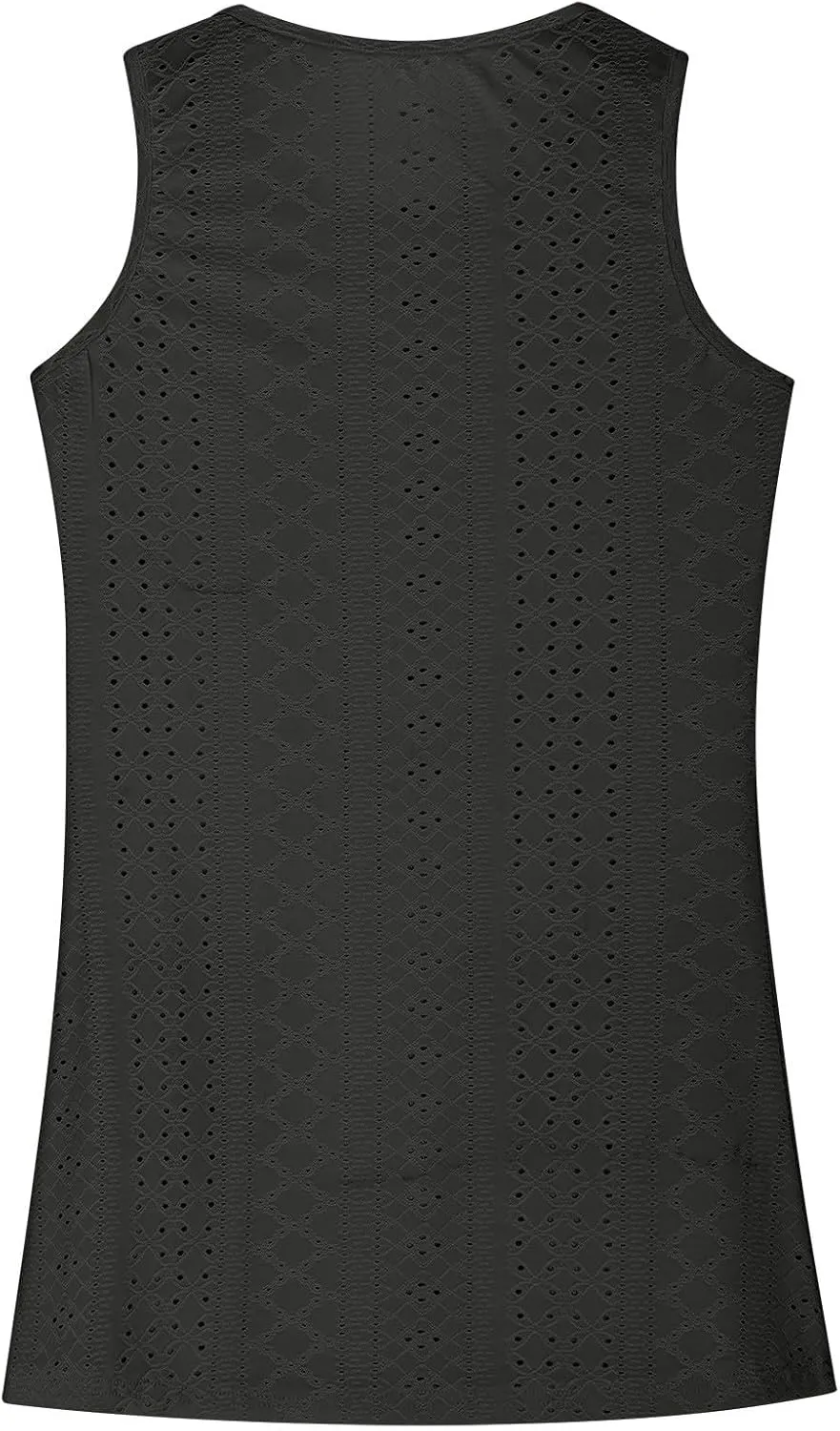 Eyelet Dresses for Girls 2025 Summer Sleeveless Side Split Tank Dress Crewneck Sundress with Pockets Size 4-14 Years