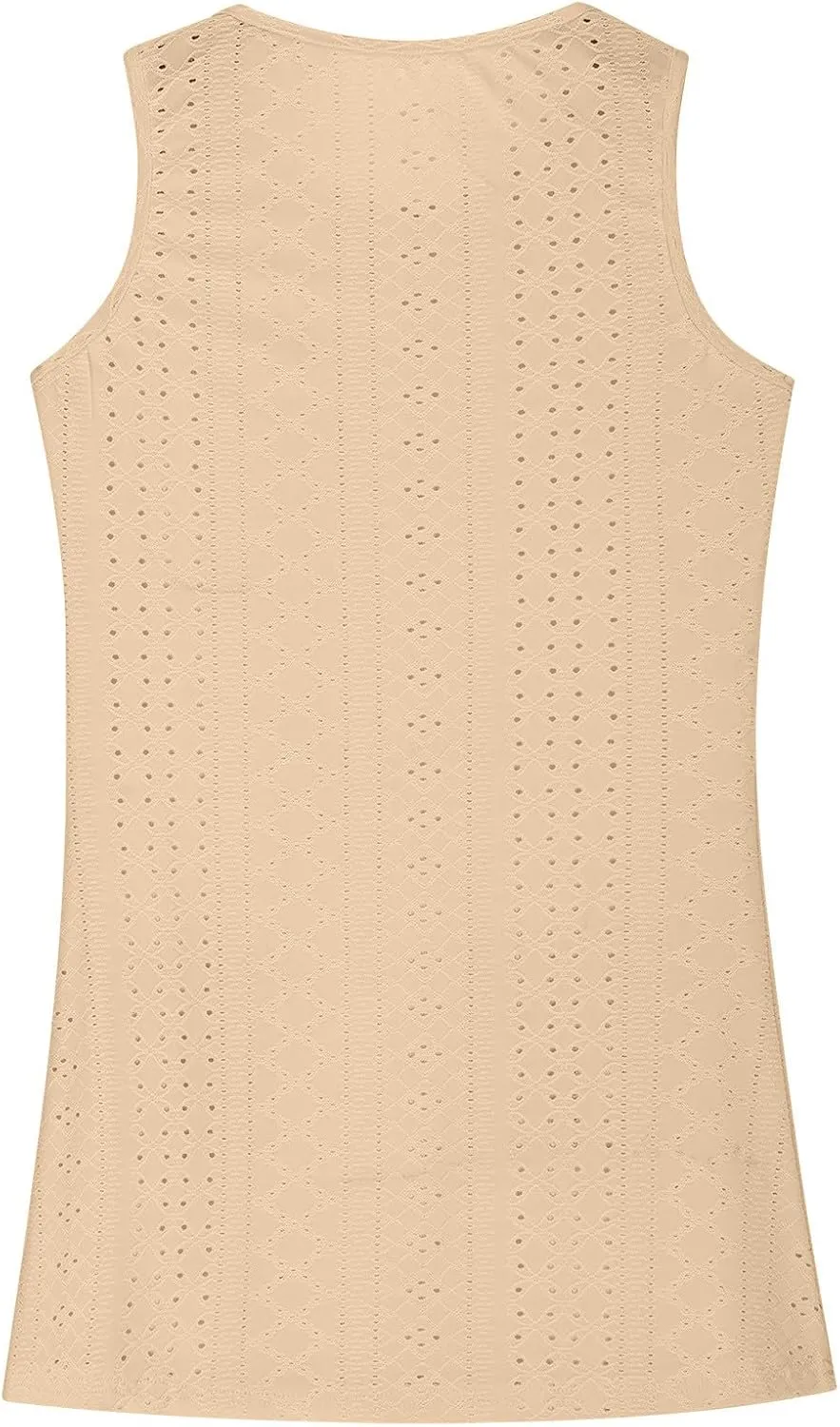 Eyelet Dresses for Girls 2025 Summer Sleeveless Side Split Tank Dress Crewneck Sundress with Pockets Size 4-14 Years
