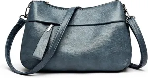 Fashionable Soft Leather Crossbody Bag for Women - Large Capacity Hobo Purse, Stylish Shoulder Messenger Satchel (Black)