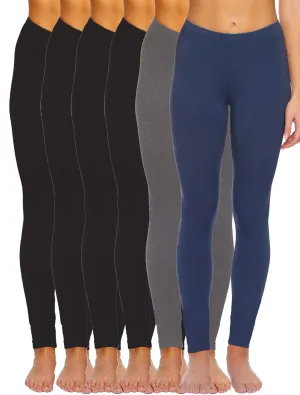 Felina Velvety Super Soft Lightweight Leggings 2-Pack - for Women - Yoga Pants, Workout Clothes