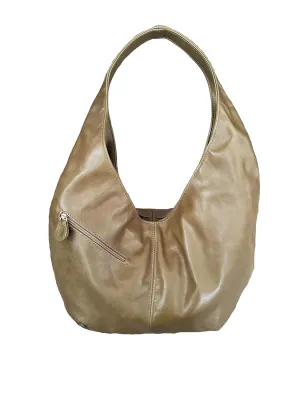 Fgalaze Distressed Green Leather Hobo Bag with Pocket Fashion and Stylish Handbags in Original Designs, Alicia