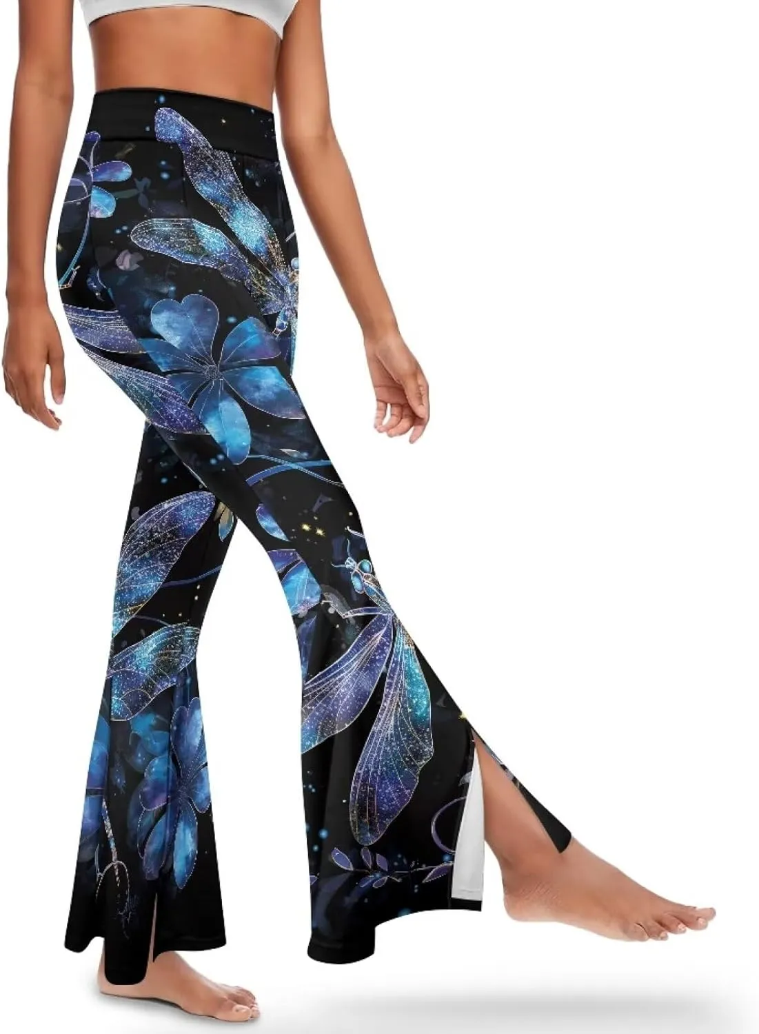 Flared Yoga Pants for Women Bell Bottom Leggings Plus Size Soft High Waisted Tummy Control Butt Liftin