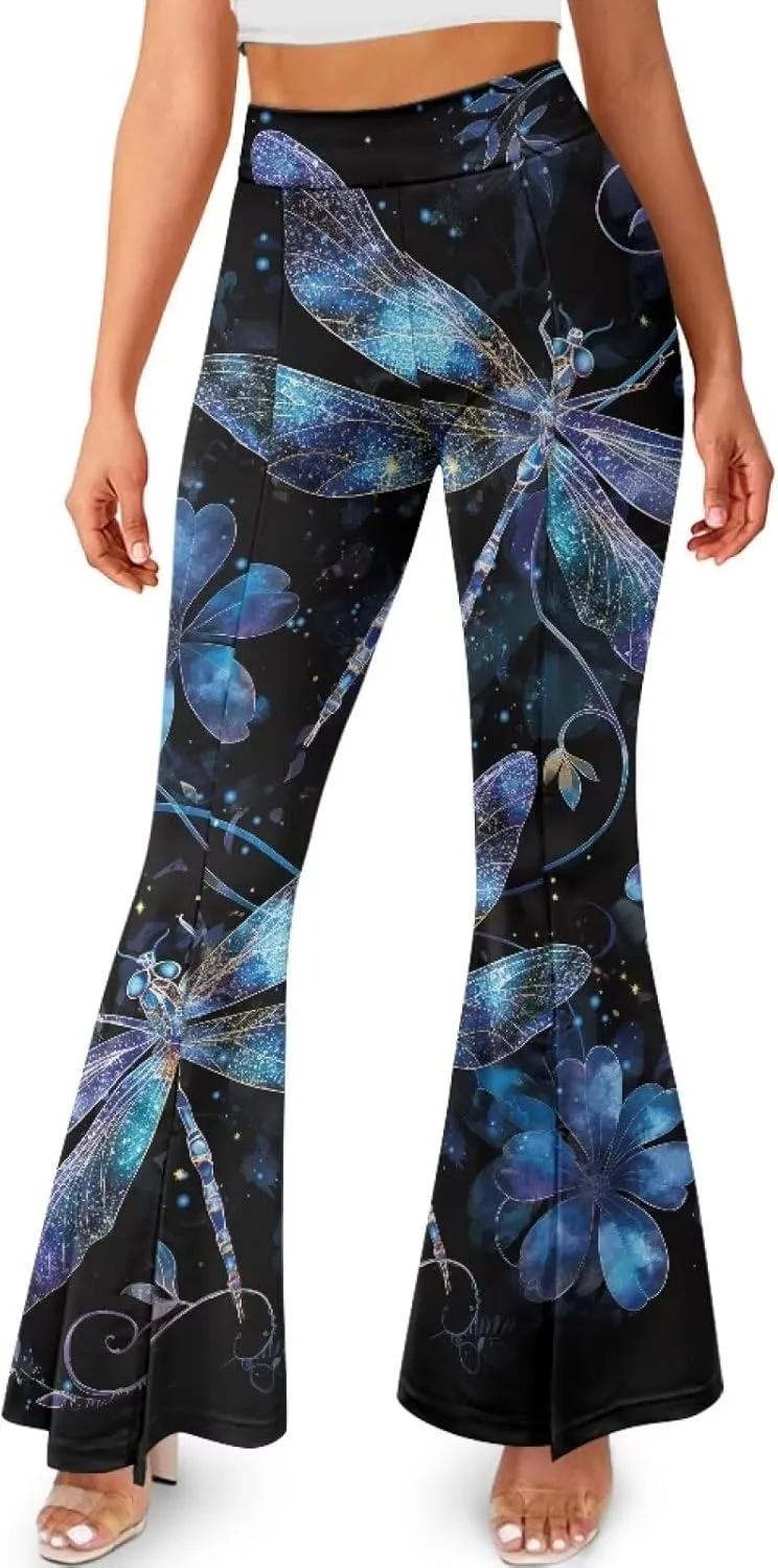 Flared Yoga Pants for Women Bell Bottom Leggings Plus Size Soft High Waisted Tummy Control Butt Liftin