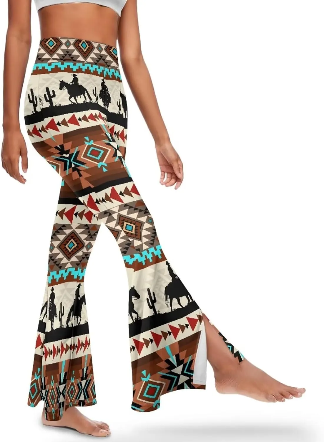 Flared Yoga Pants for Women Bell Bottom Leggings Plus Size Soft High Waisted Tummy Control Butt Liftin