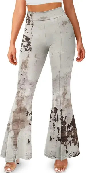 Flared Yoga Pants for Women Bell Bottom Leggings Plus Size Soft High Waisted Tummy Control Butt Liftin