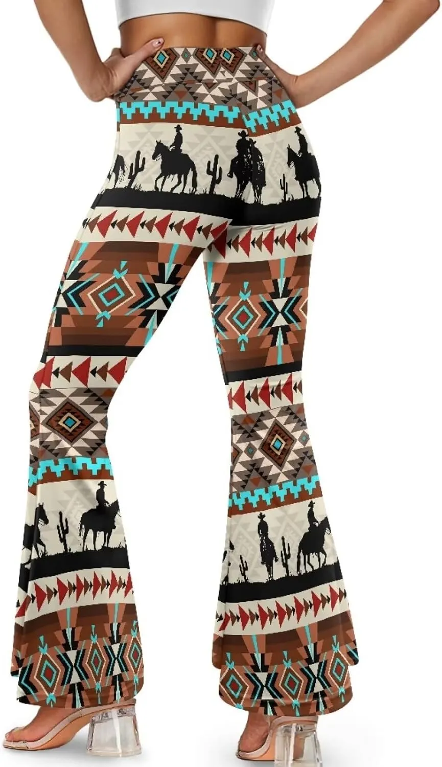 Flared Yoga Pants for Women Bell Bottom Leggings Plus Size Soft High Waisted Tummy Control Butt Liftin
