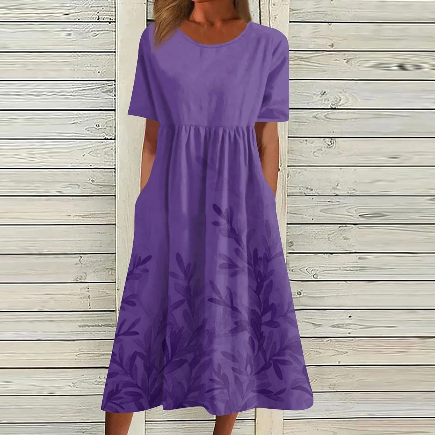 Floral Maxi Dress for Women Short Sleeve Casual Summer Dresses A Line Ruffle Beach Sundress Trendy Boho Clothes