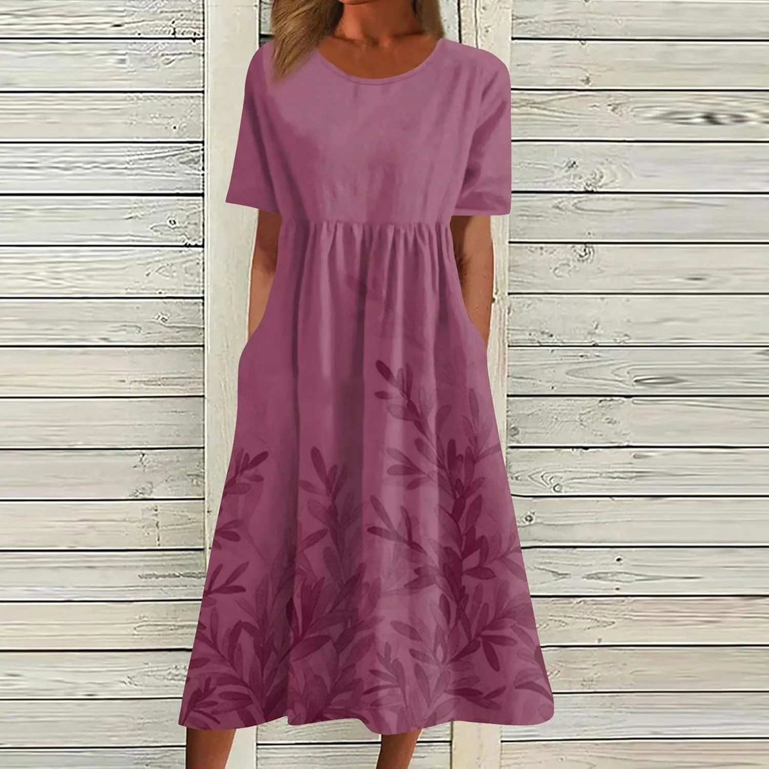 Floral Maxi Dress for Women Short Sleeve Casual Summer Dresses A Line Ruffle Beach Sundress Trendy Boho Clothes