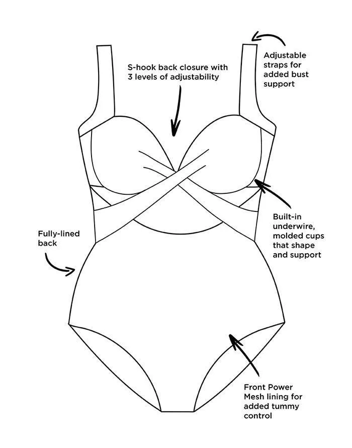 FULLFITALL - Multi Cut Out Underwire One Piece Swimsuit