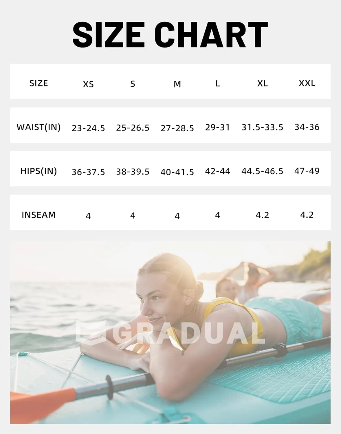 G Gradual Women's 4'' High Waisted Swim Board Shorts Quick Dry Swimming Bathing Suit Bottoms for Women with Pockets Liner